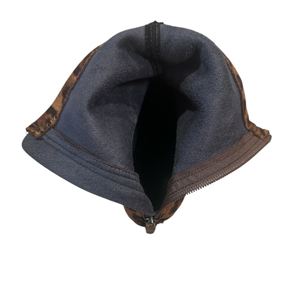 Lauriebelles Leopard Print Heels Size 40 Pointed Toe Brown Black Back Zipper - Picture 9 of 11